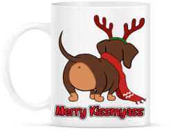 printfashion Merry Kiss my ass tacskó - Bögre - Fehér (14630440)