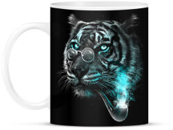 printfashion Értelmiségi tigris - Bögre - Fekete (791411)