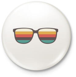 printfashion RETRO Napszemüveg - Kitűző, hűtőmágnes - Fehér (4719188)
