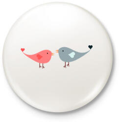 printfashion Szeretet - Kitűző, hűtőmágnes - Fehér (5165620)