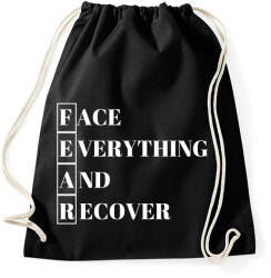 printfashion FEAR - Face Everything And Recover - Sportzsák, Tornazsák - Fekete (2470774)