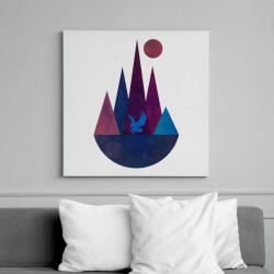 printfashion Sas és hegyek - Vászonkép - Fehér (6637684)