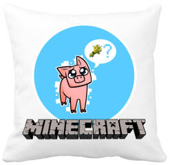 printfashion Minecraft - Párnahuzat, Díszpárnahuzat - Fehér (494079)