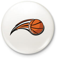 printfashion Kosárlabda - Kitűző, hűtőmágnes - Fehér (5157584)