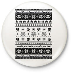 printfashion Halloweenes csúnyapulcsi minta - Kitűző, hűtőmágnes - Fehér (14563215)