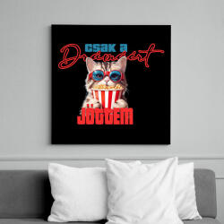 printfashion Csak a drámáért jöttem - Vászonkép - Fekete (16513607)