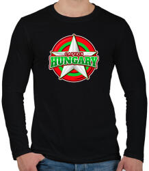 printfashion CAPTAIN HUNGARY - Férfi hosszú ujjú póló - Fekete (10130055)
