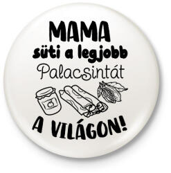 printfashion Mama süti a legjobb palacsintát a világon! - Kitűző, hűtőmágnes - Fehér (16572582)