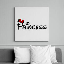 printfashion Princess fekete felirat - Vászonkép - Fehér (6635059)
