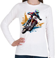 printfashion Cross - Női hosszú ujjú póló - Fehér (14836892)