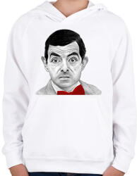 printfashion Mr. Bean - Gyerek kapucnis pulóver - Fehér (1259027)