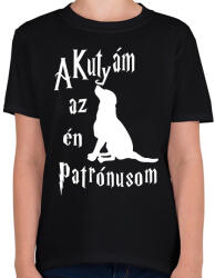 printfashion A Kutyám az én Patrónusom - Gyerek póló - Fekete (16484270)