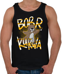 printfashion BÓBER KURWA - Férfi atléta - Fekete (15769719)
