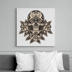 printfashion Calavera Day of the Dead - Vászonkép - Fehér (6628013)