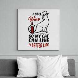 printfashion I sell wine - Borász - Vászonkép - Fehér (7303469)