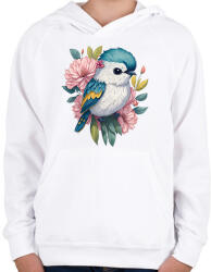 printfashion Madár bébi - Gyerek kapucnis pulóver - Fehér (13531017)