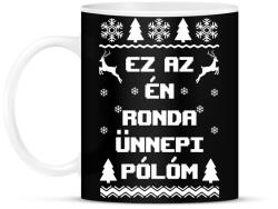 printfashion Ez az én ronda ünnepi pólóm karácsonyi póló - Bögre - Fekete (9387468)