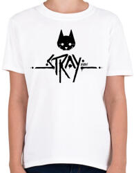 printfashion Stray black - Gyerek póló - Fehér (7579463)