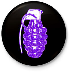 printfashion Lila gránát - Kitűző, hűtőmágnes - Fekete (3095867)