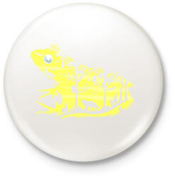 printfashion Éjjeli béka - Kitűző, hűtőmágnes - Fehér (3074106)