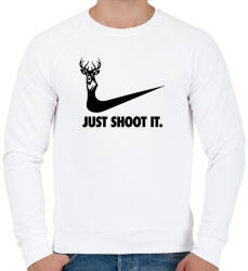 printfashion Just shoot it - Férfi pulóver - Fehér (1639882)