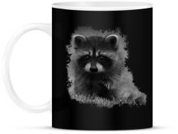 printfashion Kis mosómedve (fekete-fehér újság) - Bögre - Fekete (14447711)