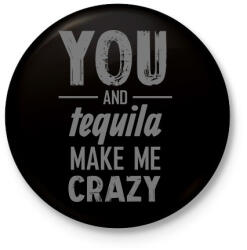 printfashion You and tequila - Kitűző, hűtőmágnes - Fekete (7071353)
