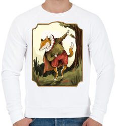 printfashion Vintage róka - Férfi pulóver - Fehér (13245163)