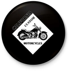 printfashion motorcycle - Kitűző, hűtőmágnes - Fekete (4235663)