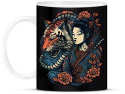 printfashion Gésa és Tigris - Bögre - Fekete (13206392)
