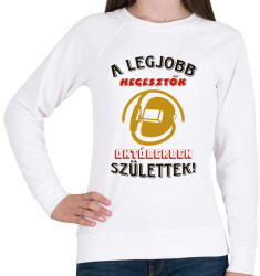 printfashion Hegesztő szülinap október színes - Női pulóver - Fehér (5523633)