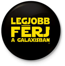 printfashion Legjobb férj a Galaxisban Star Wars páros póló - Kitűző, hűtőmágnes - Fekete (11854514)