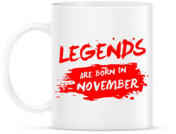 printfashion A legendák novemberben születtek - Bögre - Fehér (789890)