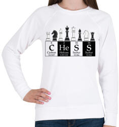 printfashion Chess - Sakk - Női pulóver - Fehér (7452034)