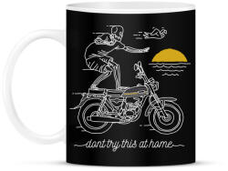 printfashion Ne próbáld ki otthon! - Bögre - Fekete (793782)