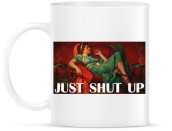 printfashion Just shut up - Bögre - Fehér (7087420)