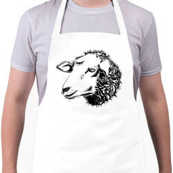 printfashion Sheep drawing - Kötény - Fehér (4906599)