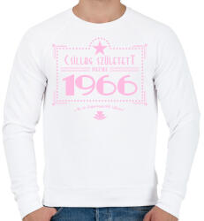 printfashion csillag-1966-pink - Férfi pulóver - Fehér (549594)