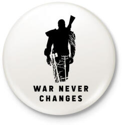 printfashion War Never Changes - Fallout - Fekete - Kitűző, hűtőmágnes - Fehér (3080571)