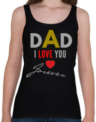 printfashion dad i love you - Női atléta - Fekete (2598444)