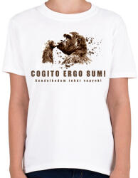 printfashion Gondolkodom tehát vagyok - Gyerek póló - Fehér (1325169)