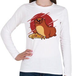 printfashion Baba vidra - Női hosszú ujjú póló - Fehér (6278607)