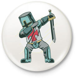 printfashion Lovag táncoló - Dancing knight - Kitűző, hűtőmágnes - Fehér (4608406)