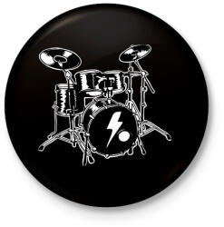 printfashion Dobszett - Kitűző, hűtőmágnes - Fekete (9128423)