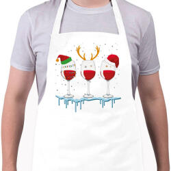 printfashion Karácsonyi Borozás - Kötény - Fehér (4914026)