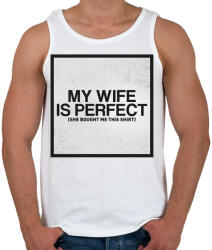 printfashion My wife - Férfi atléta - Fehér (683378)