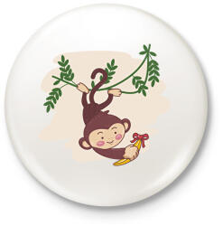 printfashion Majomfiú - Kitűző, hűtőmágnes - Fehér (15693742)