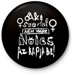 printfashion nőiesség. w - Kitűző, hűtőmágnes - Fekete (16199800)