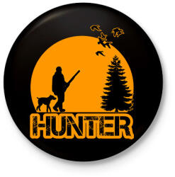 printfashion Hunter - Kitűző, hűtőmágnes - Fekete (5993267)