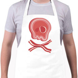 printfashion Bacon koponya - Kötény - Fehér (13026600)